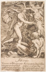 Apollo i Daphne autorstwa Jacques Androuet Ducerceau d.Æ.