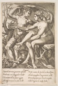 Bachus i Erigone autorstwa Jacques Androuet Ducerceau d.Æ.