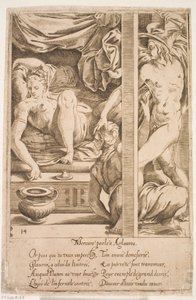 Merkury odwiedza Herse autorstwa Jacques Androuet Ducerceau d.Æ.