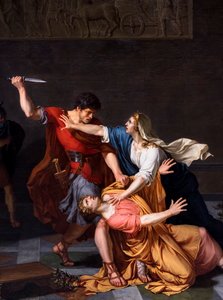 Geta umierający w ramionach matki, zamordowany na rozkaz swojego brata Karakalli autorstwa Jacques Augustin Catherine Pajou