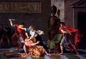 Geta umierający w ramionach matki, zamordowany na rozkaz swojego brata Karakalli autorstwa Jacques Augustin Catherine Pajou