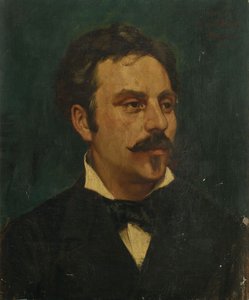 Portret kompozytora Gabriela Fauré 1845-1924, 1878. autorstwa Jacques Baugnies