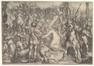 Chrystus dźwigający krzyż. autorstwa Jacques Bellange