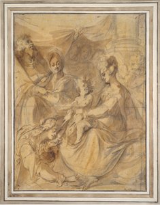 Święta rodzina ze św. Anną i Marią Magdaleną autorstwa Jacques Bellange