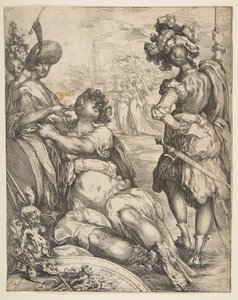 Figurki wojskowe poza miastem, 1595-1616.