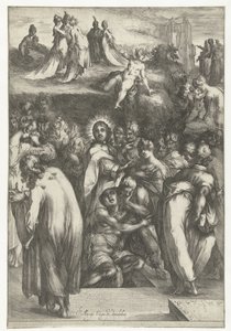 Wskrzeszenie Łazarza autorstwa Jacques Bellange