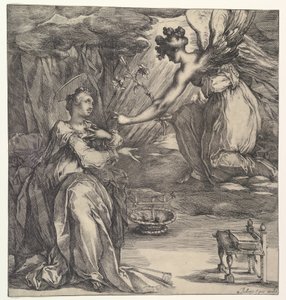Zwiastowanie. autorstwa Jacques Bellange