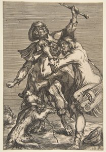 Dwóch walczących żebraków, 1612-16. autorstwa Jacques Bellange