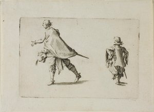 Dżentelmen i jego stronnik, z Kaprysów autorstwa Jacques Callot