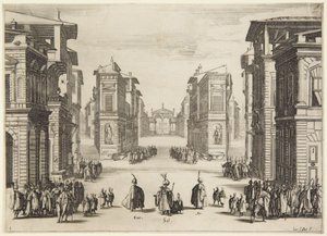 Akt 1, z serii Soliman autorstwa Jacques Callot