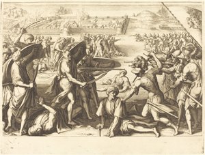 Atak na zewnętrzne forty kości autorstwa Jacques Callot
