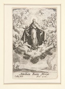 Atrybucje Dziewicy, nie. 14 z Życia Dziewicy autorstwa Jacques Callot
