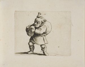 Dudziarz, z Varie Figure Gobbi autorstwa Jacques Callot