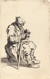 Jedzenie żebraka, ok. godz. 1622. autorstwa Jacques Callot