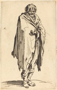 Żebrak z gołą głową i stopami autorstwa Jacques Callot