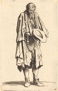 Żebrak z różańcem autorstwa Jacques Callot