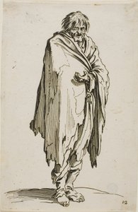 Żebrak bez kapelusza i butów, płyta dwunasta z The Beggars autorstwa Jacques Callot