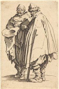 Niewidomy żebrak i towarzysz 1622. autorstwa Jacques Callot