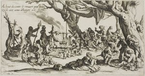 Kemping Cyganów: Przygotowanie uczty autorstwa Jacques Callot