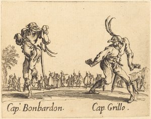 Facet. Bonbardon i Cap. Krykiet autorstwa Jacques Callot