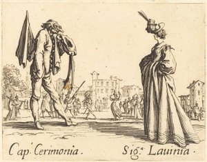 Kapitan Ceremonia i Siga. Lavinia autorstwa Jacques Callot