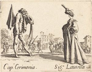 Kapitan Ceremonia i Siga. Lavinia autorstwa Jacques Callot