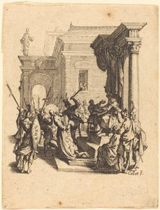 Chrystus skazany na śmierć przez Piłata autorstwa Jacques Callot