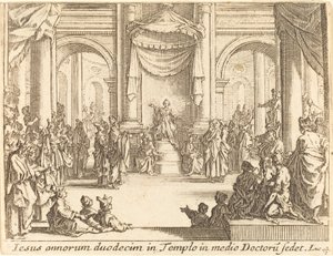Chrystus spiera się z lekarzami autorstwa Jacques Callot