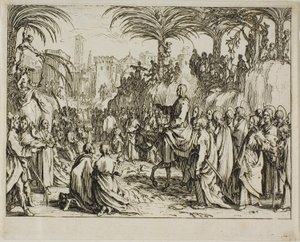 Wjazd Chrystusa do Jerozolimy, z Nowego Testamentu autorstwa Jacques Callot