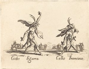 Cicho Sgarra i Collo Francisco autorstwa Jacques Callot