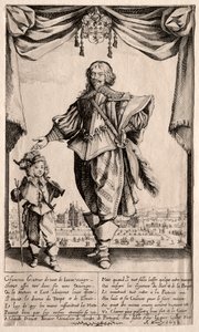 Claude Deruet i jego syn autorstwa Jacques Callot