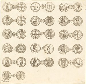 Monety [tablica 10] autorstwa Jacques Callot