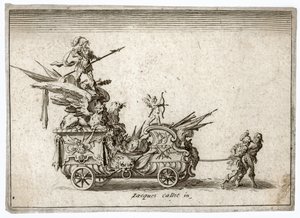 Combat a la barriere. Rydwan. Meaume 490-503 ... (rycina) autorstwa Jacques Callot