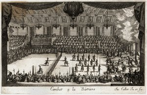 Combat a la barriere: turniej ... (rycina) autorstwa Jacques Callot