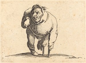 Kaleka z kulą i drewnianą nogą autorstwa Jacques Callot