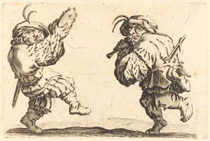 Tancerze z fletem i tamburynem, ok. 1930 r. 1622. autorstwa Jacques Callot