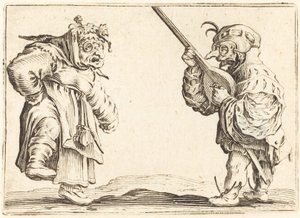 Tancerze z lutnią autorstwa Jacques Callot