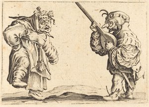 Tancerze z lutnią autorstwa Jacques Callot
