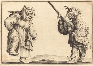 Tancerze z lutnią autorstwa Jacques Callot