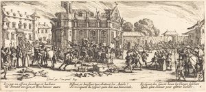 Zniszczenie klasztoru autorstwa Jacques Callot