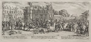 Dewastacja klasztoru. autorstwa Jacques Callot