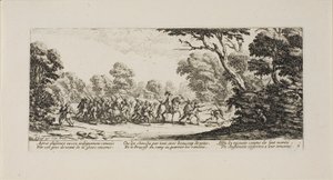 Discovery of the Criminal Soldiers, płyta dziewiąta z The Miseries of War autorstwa Jacques Callot