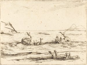 Delfiny i Krokodyl autorstwa Jacques Callot