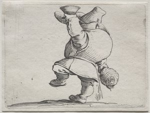 Różne postacie garbatego autorstwa Iacopo Callota (Pijący widziany z tyłu) autorstwa Jacques Callot