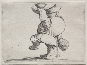 Pijący widziany z tyłu. autorstwa Jacques Callot