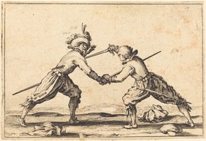 Pojedynek na miecze autorstwa Jacques Callot