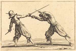 Pojedynek na miecze i sztylety autorstwa Jacques Callot