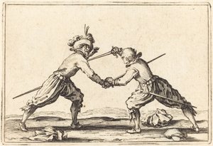 Pojedynek na miecze, ok. godz. 1622. autorstwa Jacques Callot