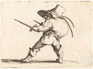 Pojedynek z mieczem i sztyletem autorstwa Jacques Callot