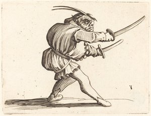 Pojedynek z dwiema szablami autorstwa Jacques Callot